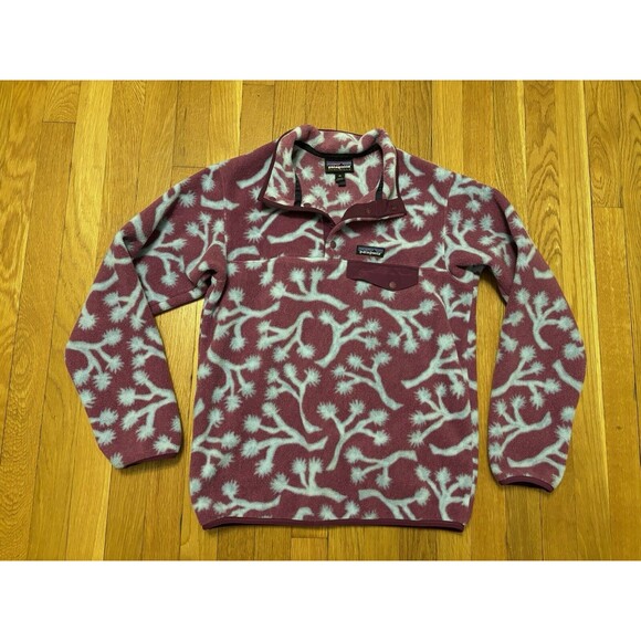 Patagonia Synchilla Joshua Tree Purple Pink Snap-T Fleece Pullover Size XS - Picture 1 of 14